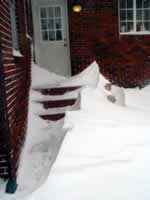 Back door snow drifts, Sunday, Feb. 23, 2003